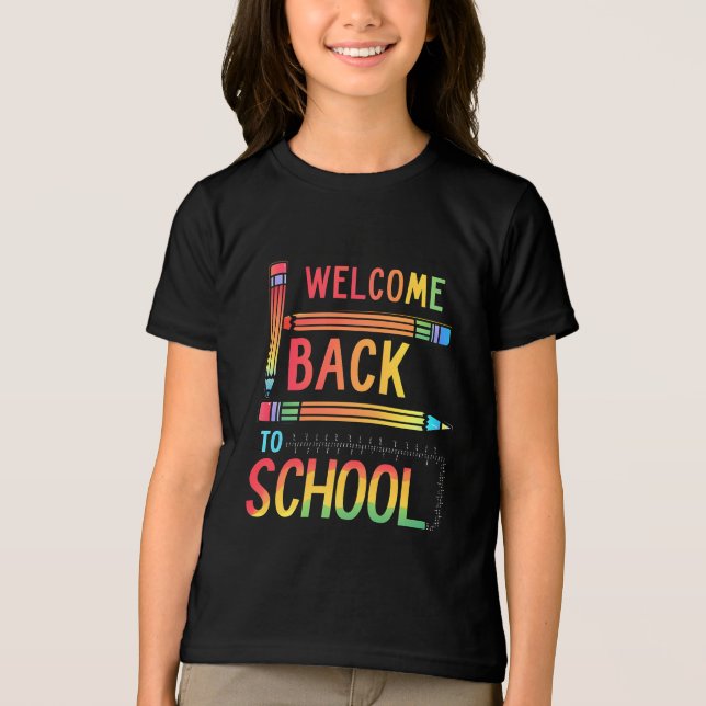  Welcome Back To School  Tri-Blend Shirt (Front)