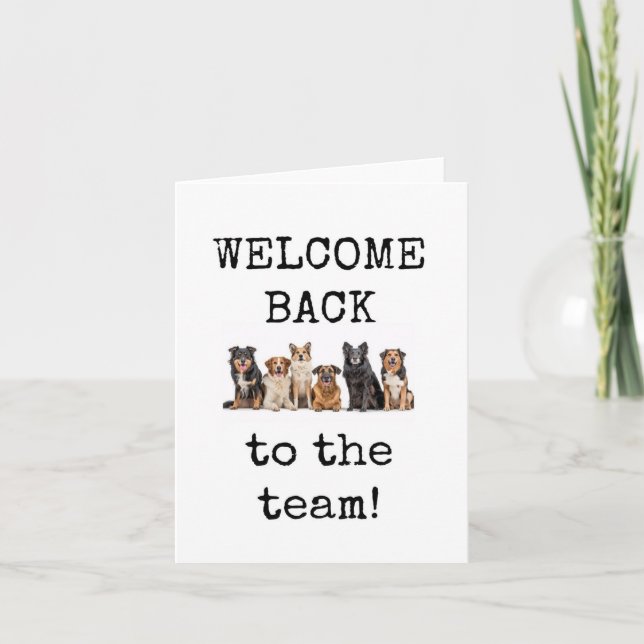 Welcome Back to the Team, Office, Card (Front)