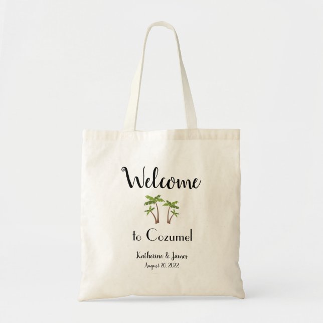 Welcome Bag, Destination Wedding (customise) Tote (Front)