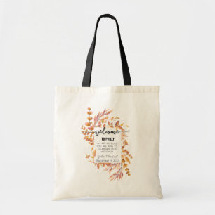 Welcome Bag for Guests Hotel Fall Autumn Wedding