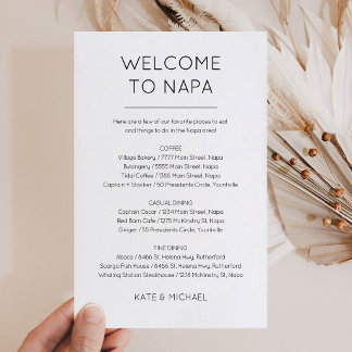 Welcome Bag Insert card
