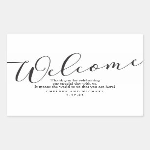 Welcome Bag Sticker for Wedding Guests