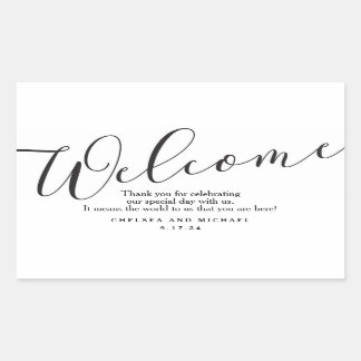 Welcome Bag Sticker for Wedding Guests