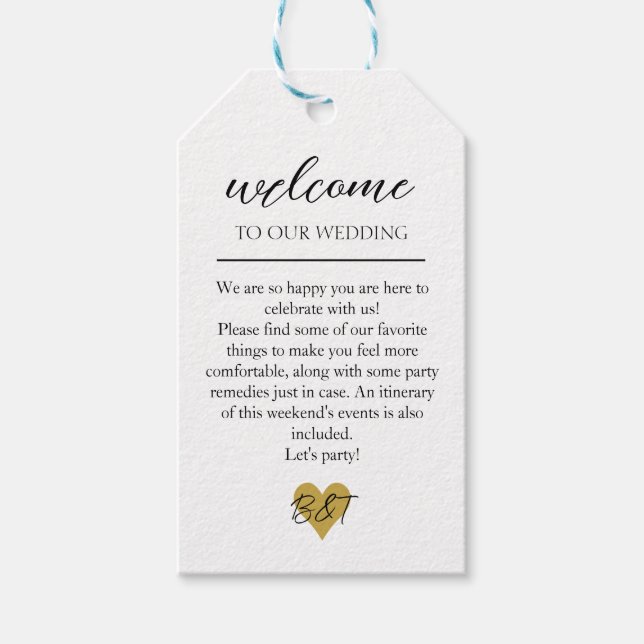 Welcome Bag Tag (Front)