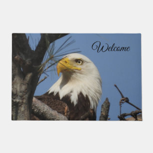 Welcome Bald Eagle in Nest Doormat