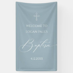 WELCOME BAPTISM banner custom BLUE