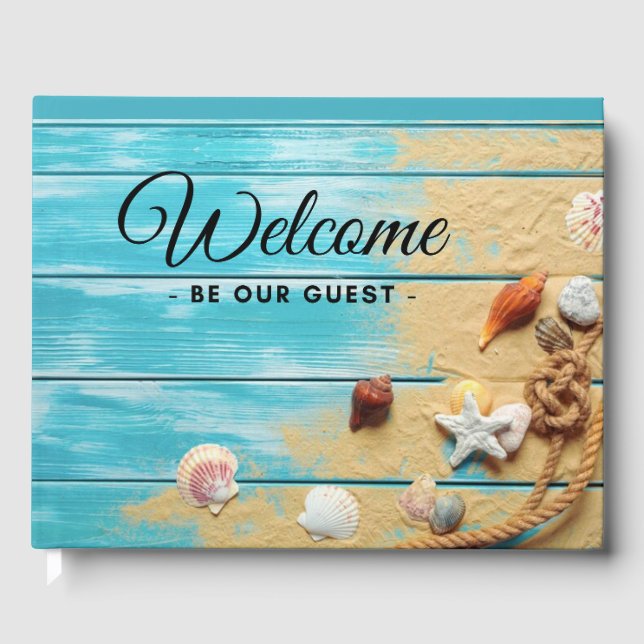 Welcome Be Our Guest, Beach House  Guest Book (Front)