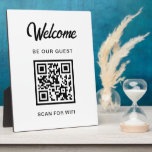 Welcome Be Our Guest Scan For QR Code Wifi Plaque<br><div class="desc">Welcome Be Our Guest Scan For QR Code Wifi Tabletop Plaque with Easel</div>