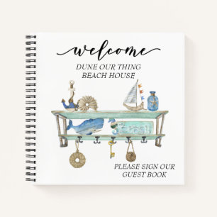 Welcome Beach House STR Rental Costal  Notebook