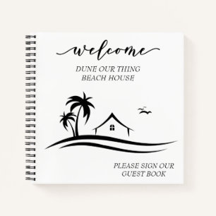 Welcome Beach House STR Rental Guest Book