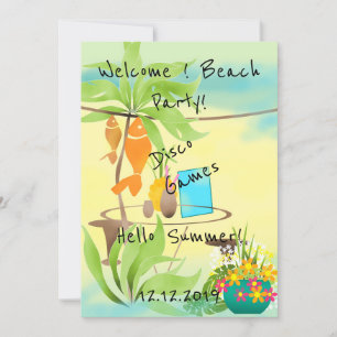 Welcome ! Beach party Invitation