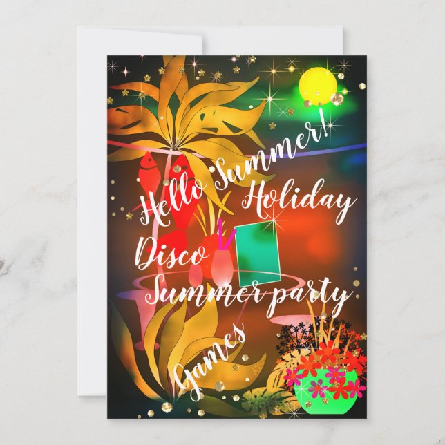 Welcome ! Beach party Invitation (Front)