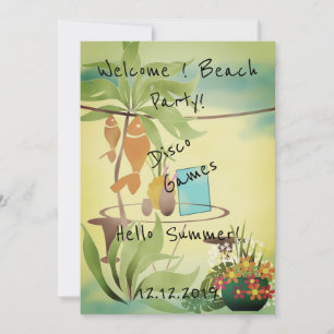 Welcome ! Beach party Invitation