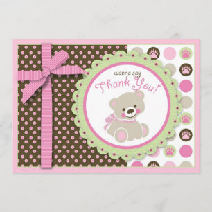 Welcome Bear Girl TY Card 2