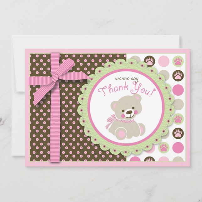 Welcome Bear Girl TY Card 2 (Front)