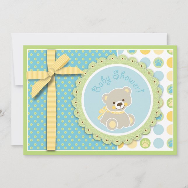 Welcome Bear Invitation Card (Front)