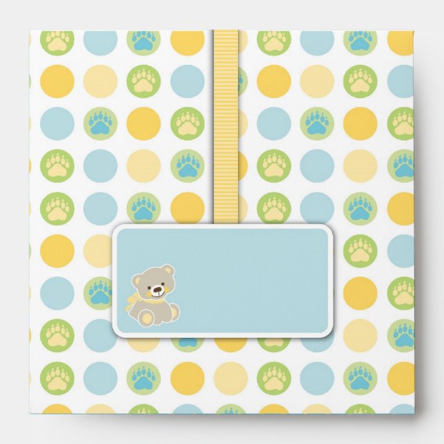 Welcome Bear Square Envelope (Front)