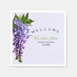 Welcome Beautiful Wisteria Brunch Custom Name Napkin