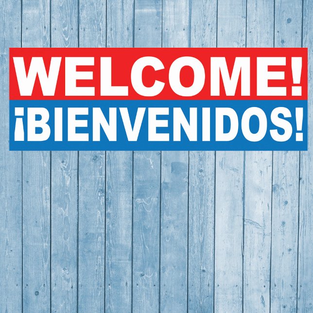 Welcome Bienvenidos English Spanish Banner Poster (Creator Uploaded)