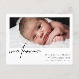 Welcome Birth Announcement & Thank You Postcard