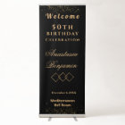 Welcome Birthday 50th Black Gold Party Elegant