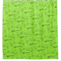 WELCOME black seamless pattern with LINES