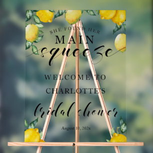 Welcome Bridal Shower Main squeeze Acrylic Sign