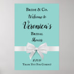 Welcome Bridal Shower Sign<br><div class="desc">Welcome to Veronica's Bridal Shower
Breakfast Bride and Co Party Themed.
Size: 24x36" Matching items are available upon request.</div>