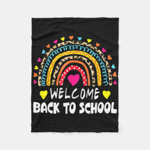 Welcome Byck To School First Day Of School Teacher Fleece Blanket