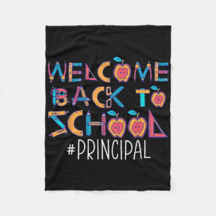 Welcome Byck To School Principal Fleece Blanket