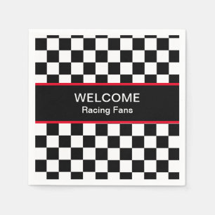 Welcome Car Racing Fans    Napkin