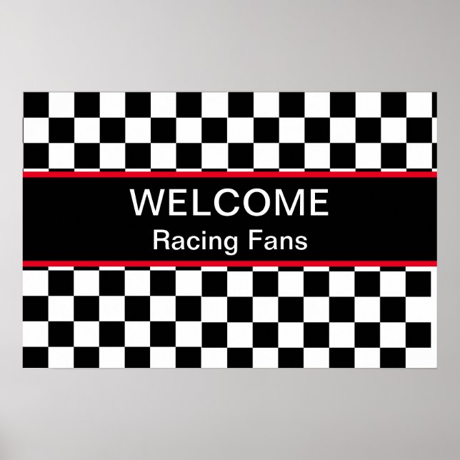 Welcome Car Racing Fans  Poster (Front)