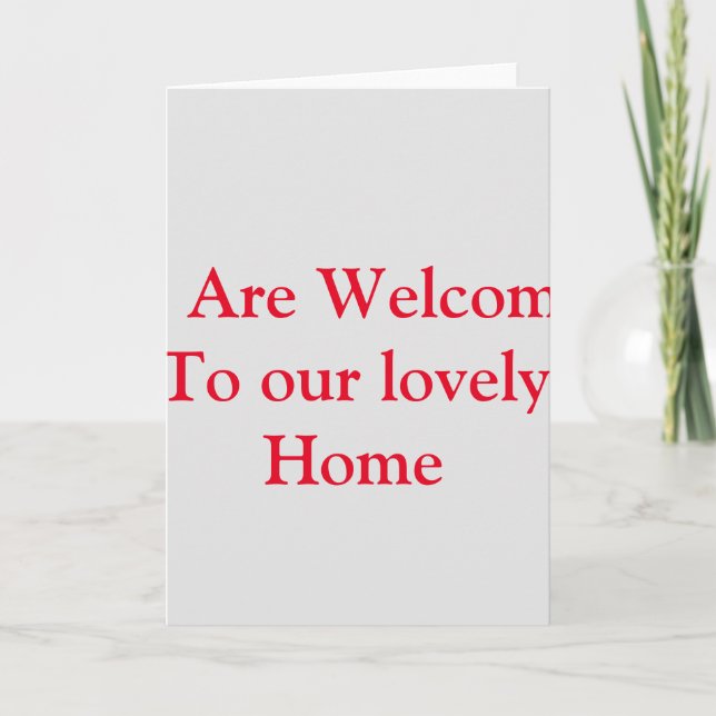 welcome Card (Front)