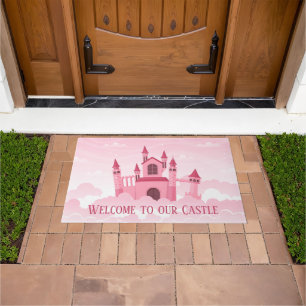 welcome castle add text doormat