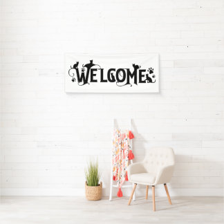 Welcome Cat Banner