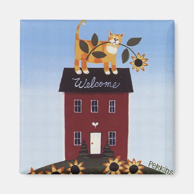 Welcome Cat Magnet (Front)