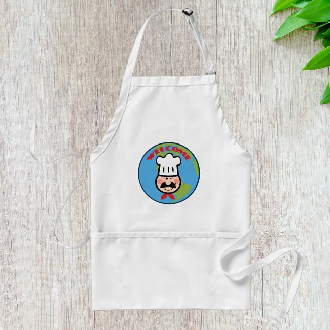Welcome Chef Cute Cartoon Cook Standard Apron (Creator Uploaded)