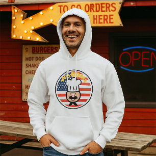 Welcome Chef With American Flag Hoodie