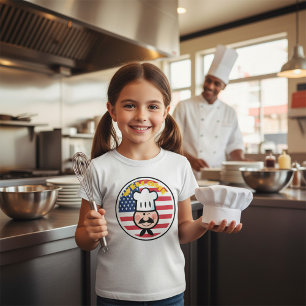 Welcome Chef With American Flag  T-Shirt