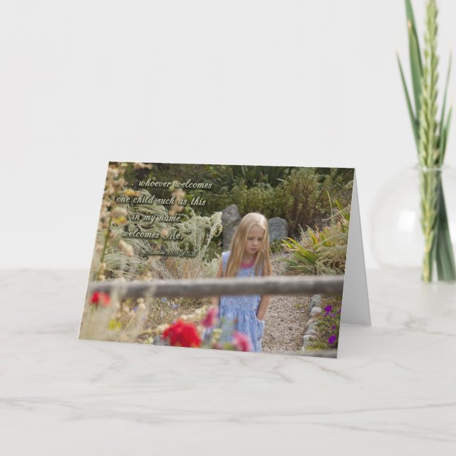 Welcome Child Thank You Greeting Card (Front)