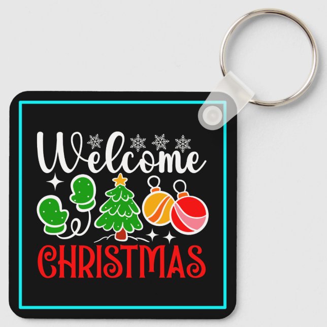 Welcome Christmas-63758 Key Ring (Back)