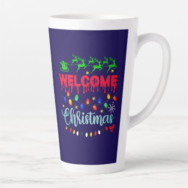 Welcome Christmas-81124 Latte Mug (Right)