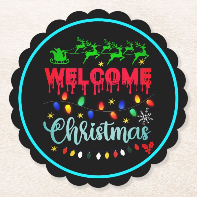 Welcome Christmas-81124 Paper Coaster (Front)