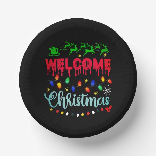 Welcome Christmas-81124 Paper Plate (Front)