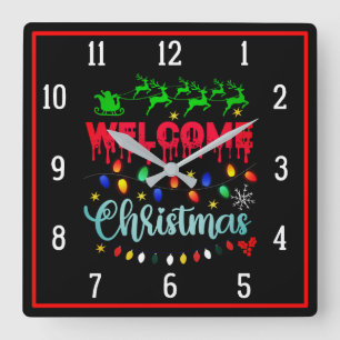 Welcome Christmas-81124 Square Wall Clock