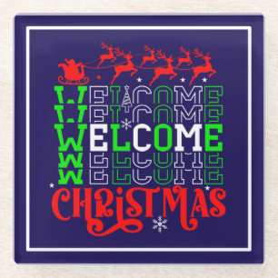 Welcome Christmas-84767 Glass Coaster