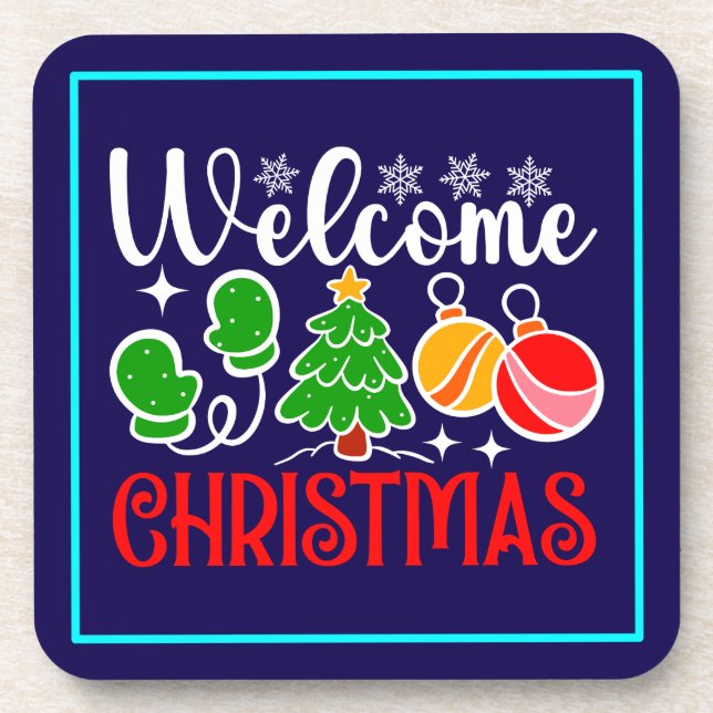 Welcome Christmas Coaster (Front)