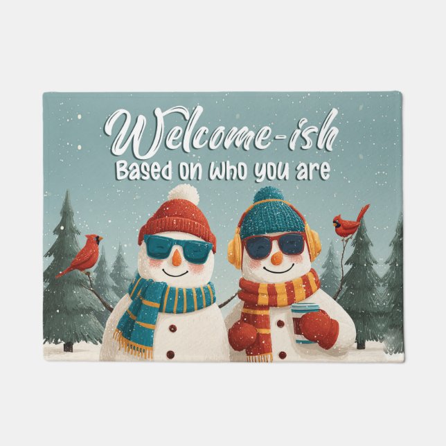 Welcome Christmas Doormat – Festive Holiday Welcom (Front)