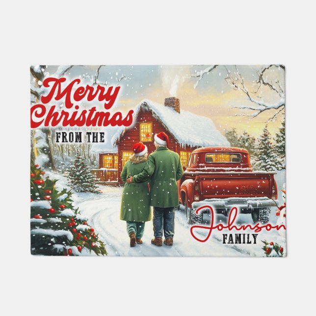 Welcome Christmas Doormat – Festive Holiday Welcom (Front)
