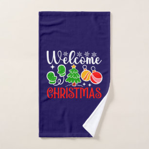 Welcome Christmas Hand Towel